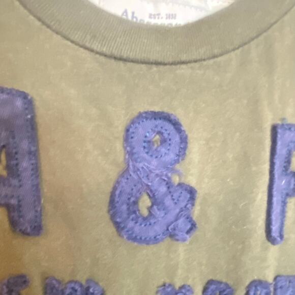 Abercrombie & Fitch Y2K Green Logo Baby Tee Size Small - Picture 7 of 9